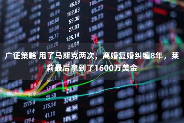 广证策略 甩了马斯克两次，离婚复婚纠缠8年，莱莉最后拿到了1600万美金